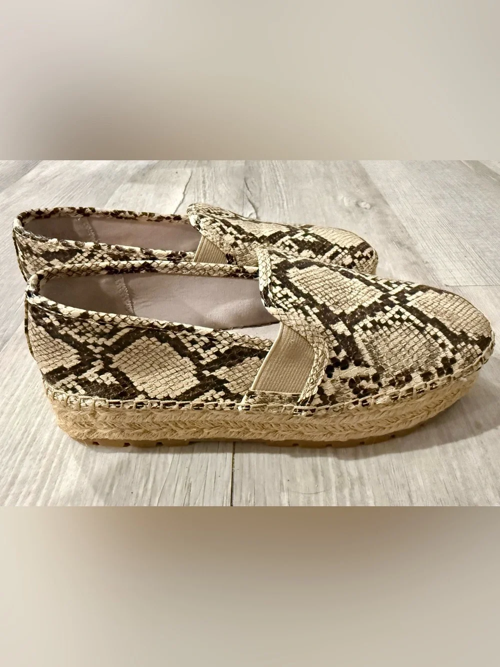 Circus by Sam Edelman Snake-Print Espadrille Platform Loafers